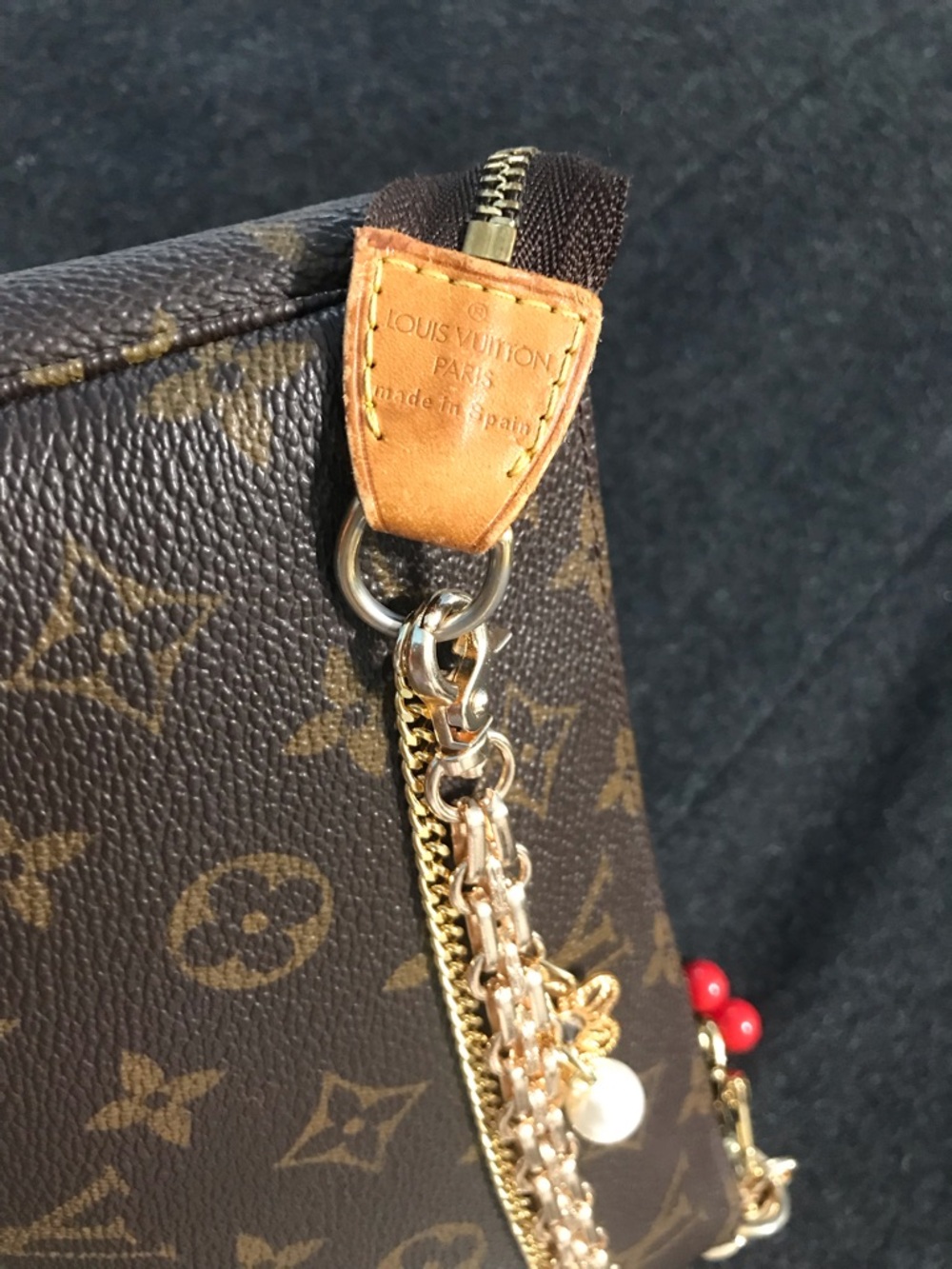 ✅ LV Pochette Accesories LOUIS VUITTON AUTHENTIC+BOX+DUSTBAG - Picture 10 of 12